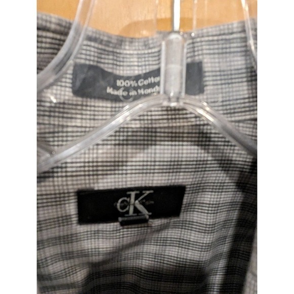 Calvin Klein Mens Medium Button Down Shirt Long Sleeve Dress 15.5-32/33 - Picture 4 of 5